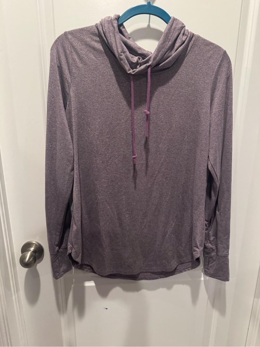 Market & Spruce Dusty Lavender Cowl Neck Hoodie